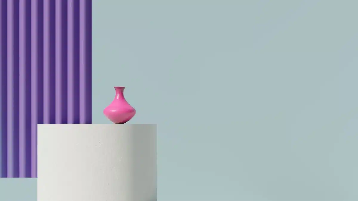 Vase en céramique rose