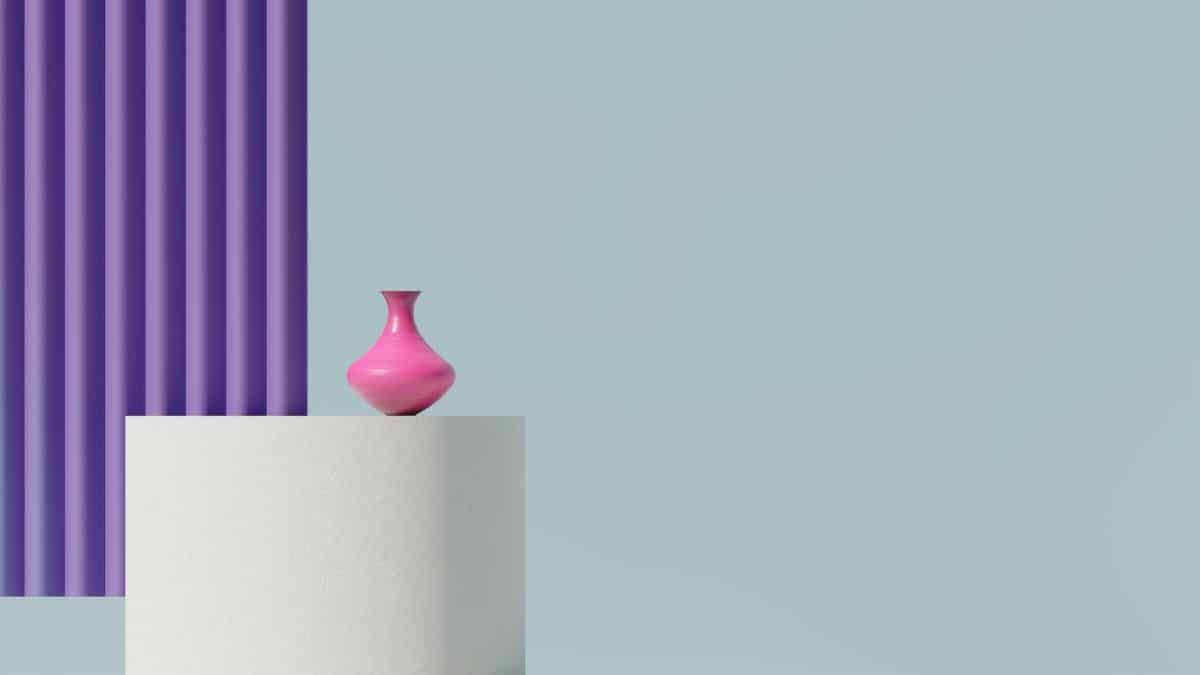 Vase en céramique rose