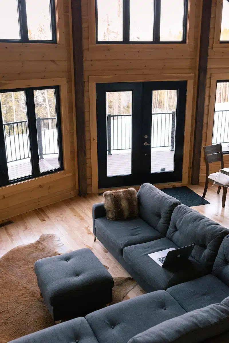 A Wooden Interior of a House