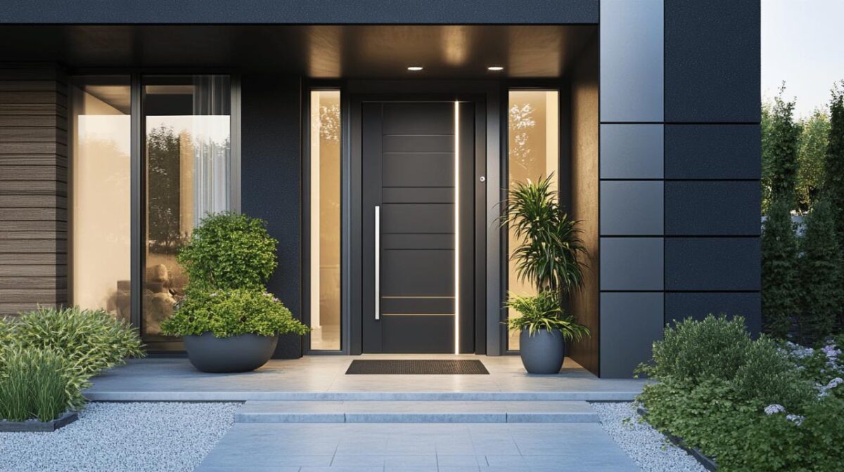 porte d'entrée en aluminium