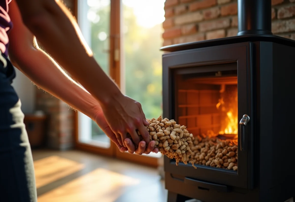 poêle à granulés hiver
