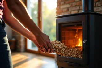 poêle à granulés hiver